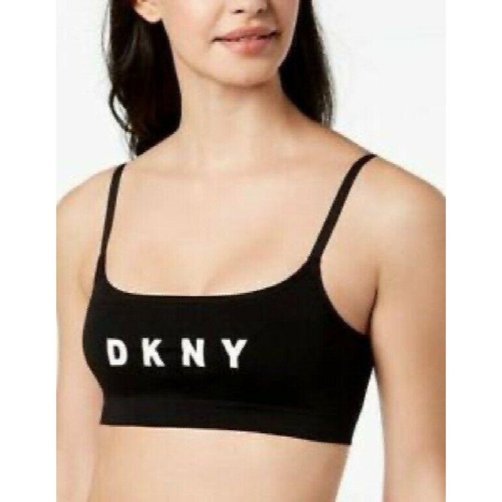 BRAND NEW! DKNY Logo Seamless Wire free Scoop Bra,